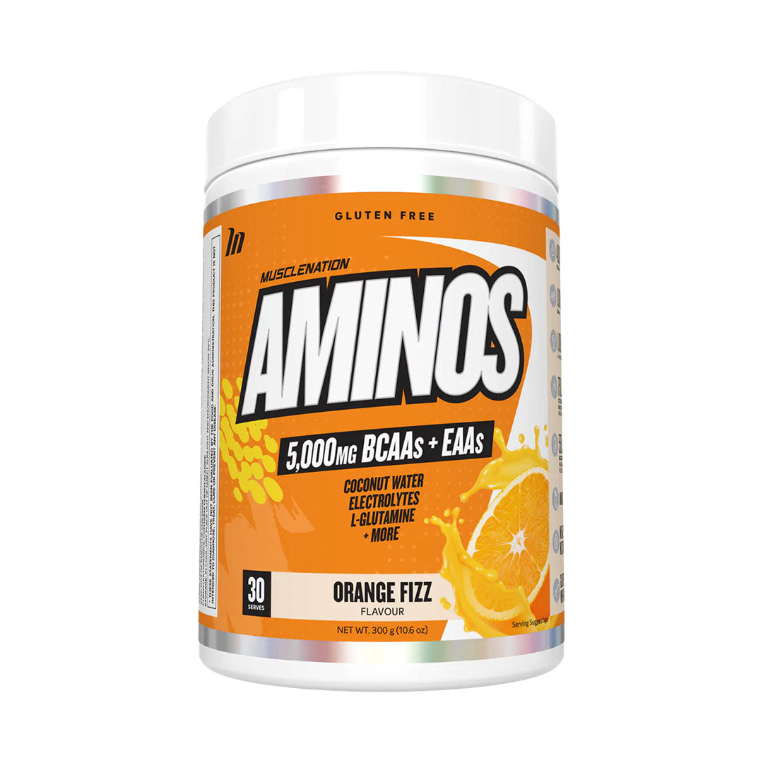 Aminos By Muscle Nation 30 Serves / Orange Fizz Amino Acid - Bcaa Eaa