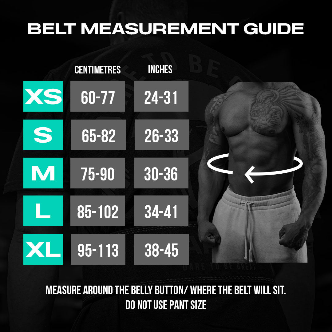 Spartans Elite Lever Lifting Belt Size Guide