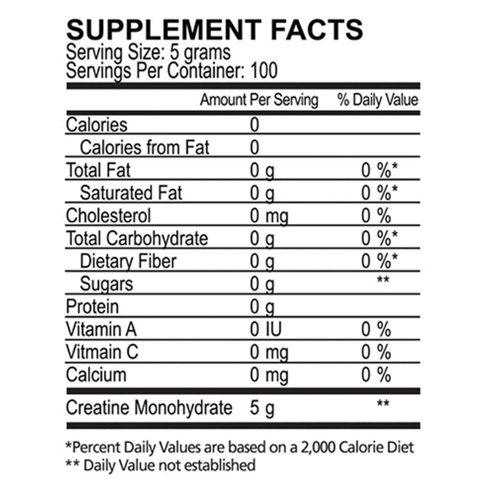 EHPLabs Crea8 Creatine Monohydrate Ingredients