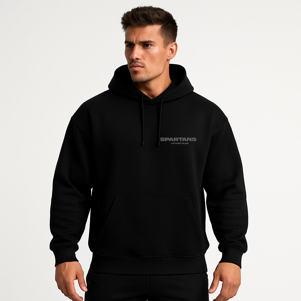 Oversized Hoodie SLC Black Grey Front