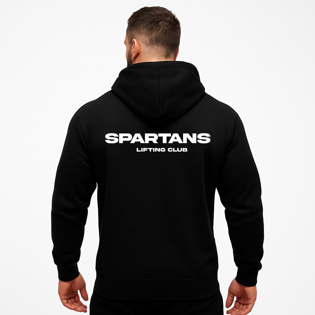 Oversized Hoodie SLC Black White Back