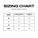 Spartans Power Shirt Sizing Chart