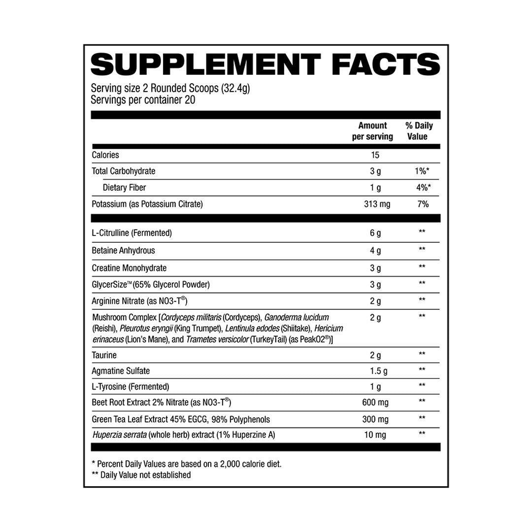 Hosstile Supplements Bloodshot Supplement Facts Australia