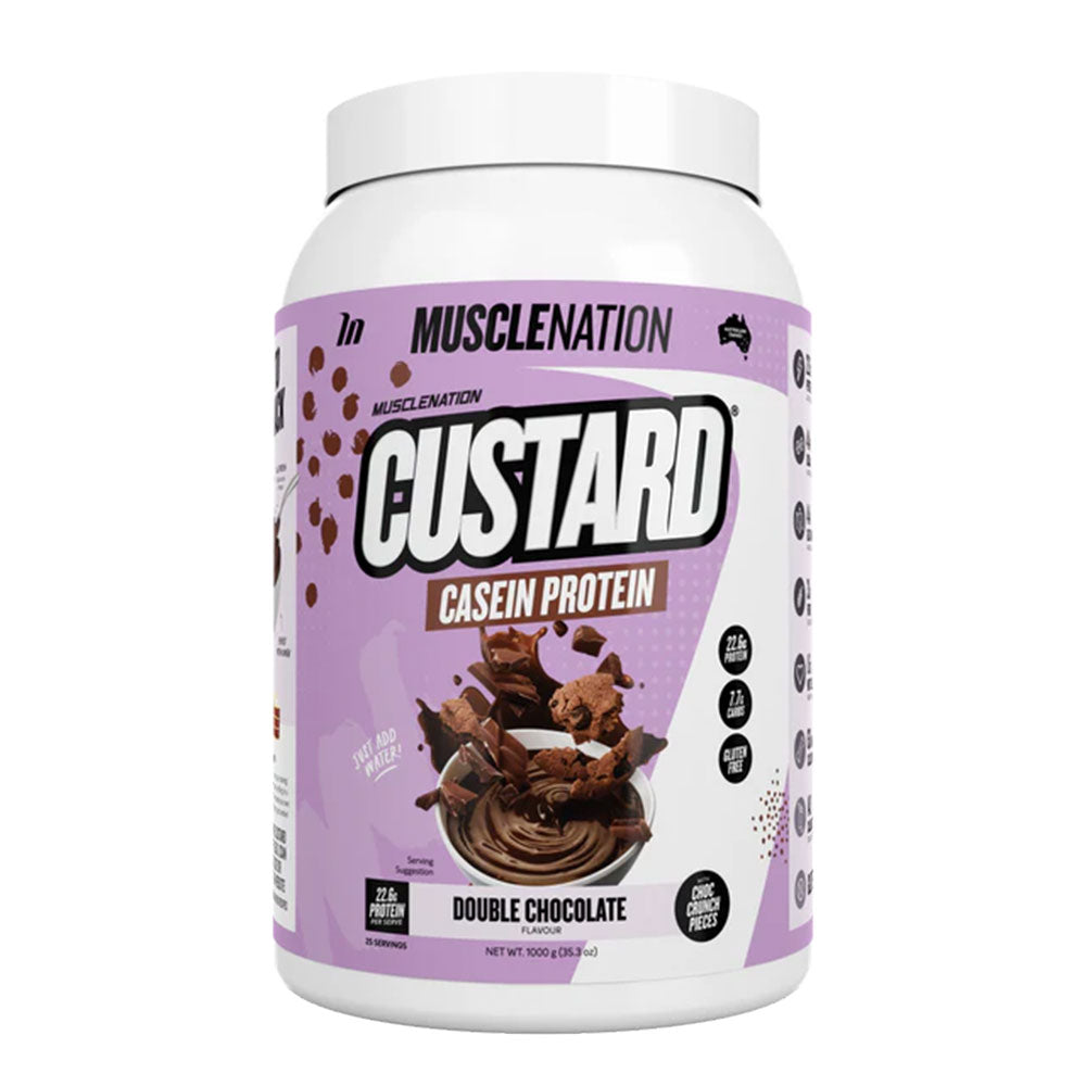 musclenation custard casein double chocolate
