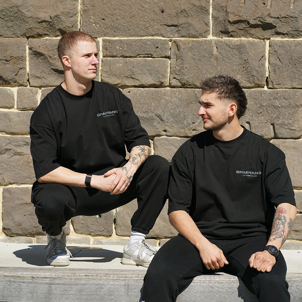 oversized t shirt spartans gym tee