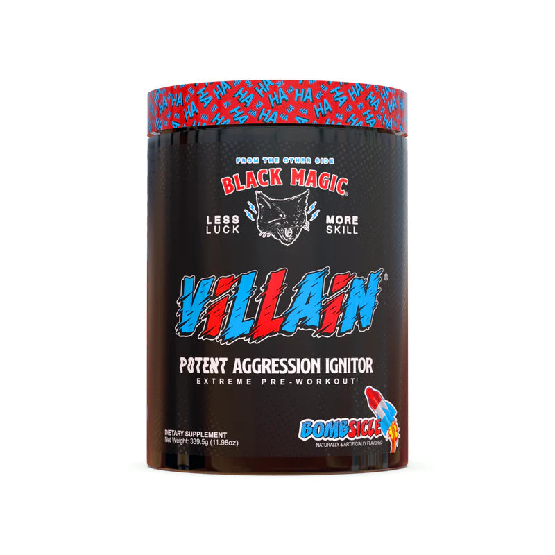 Villain High Stim Nootropic Pre Workout By Black Magic 25 Servings / Bombsicle -