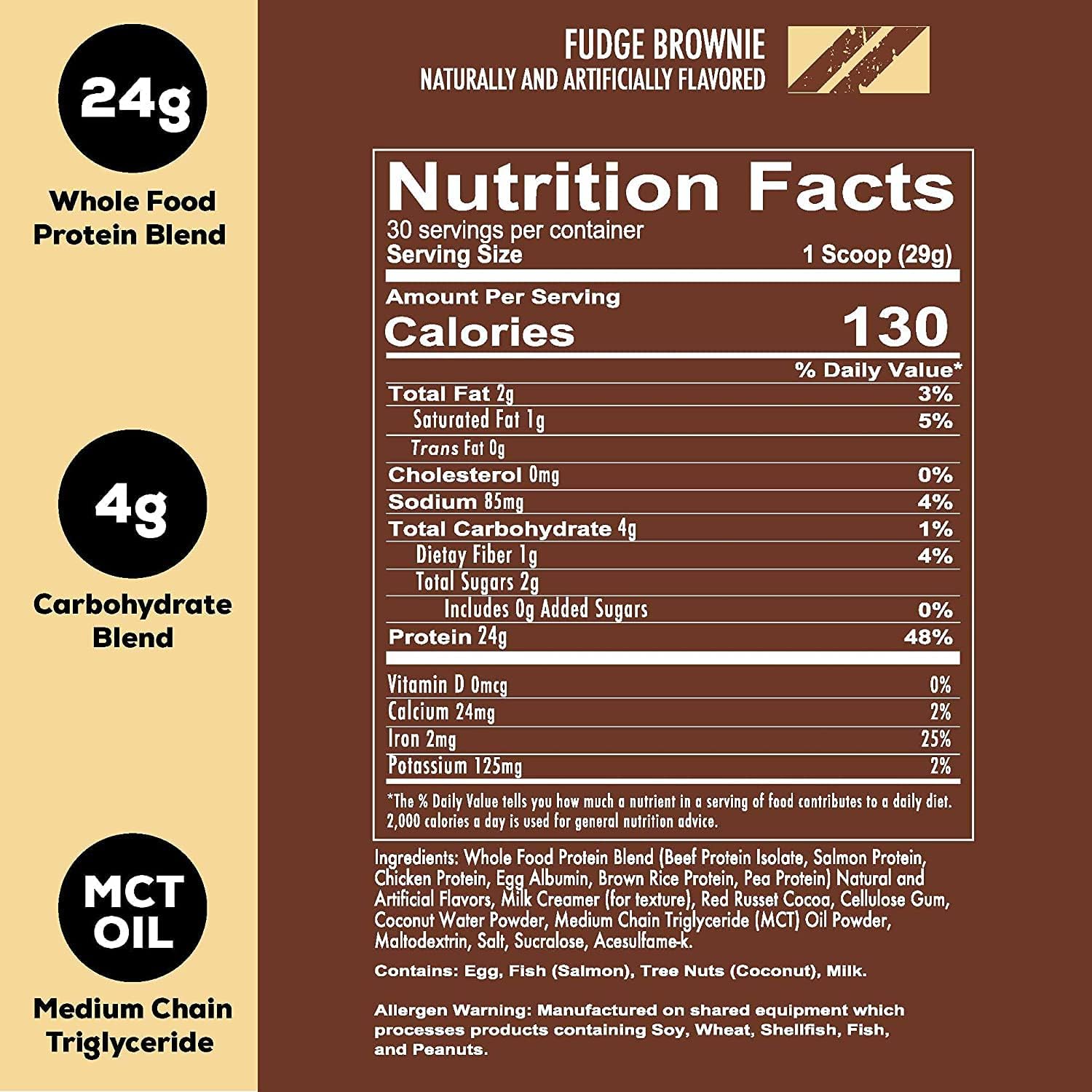 Redcon1 MRE Lite Fudge Brownie Nutrition Facts #flavour_Fudge Brownie