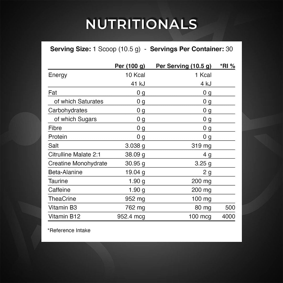 Applied Nutrition ABE Pre Workout Nutrition Info