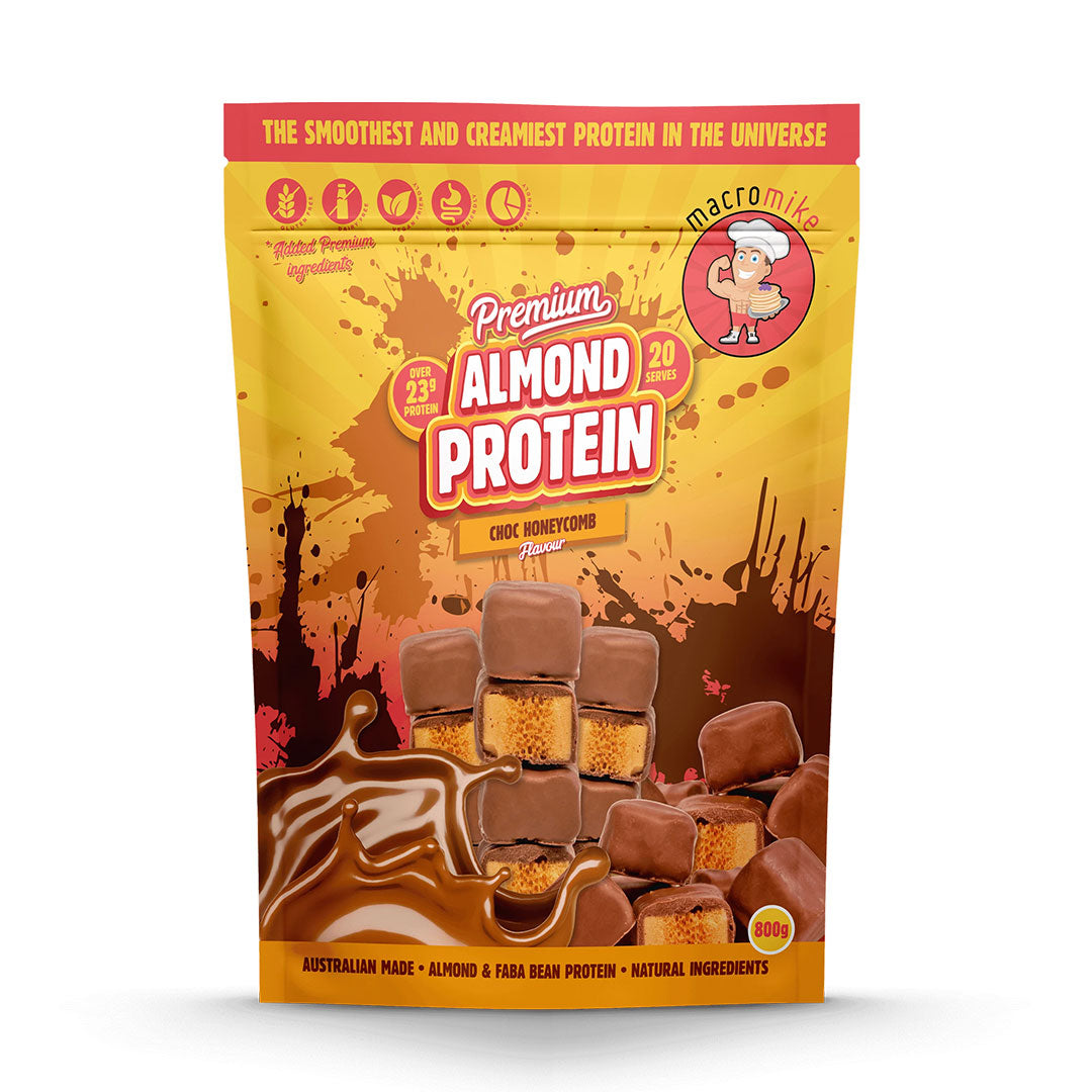 Macro Mike Premium Almond Protein - Choc Honeycomb