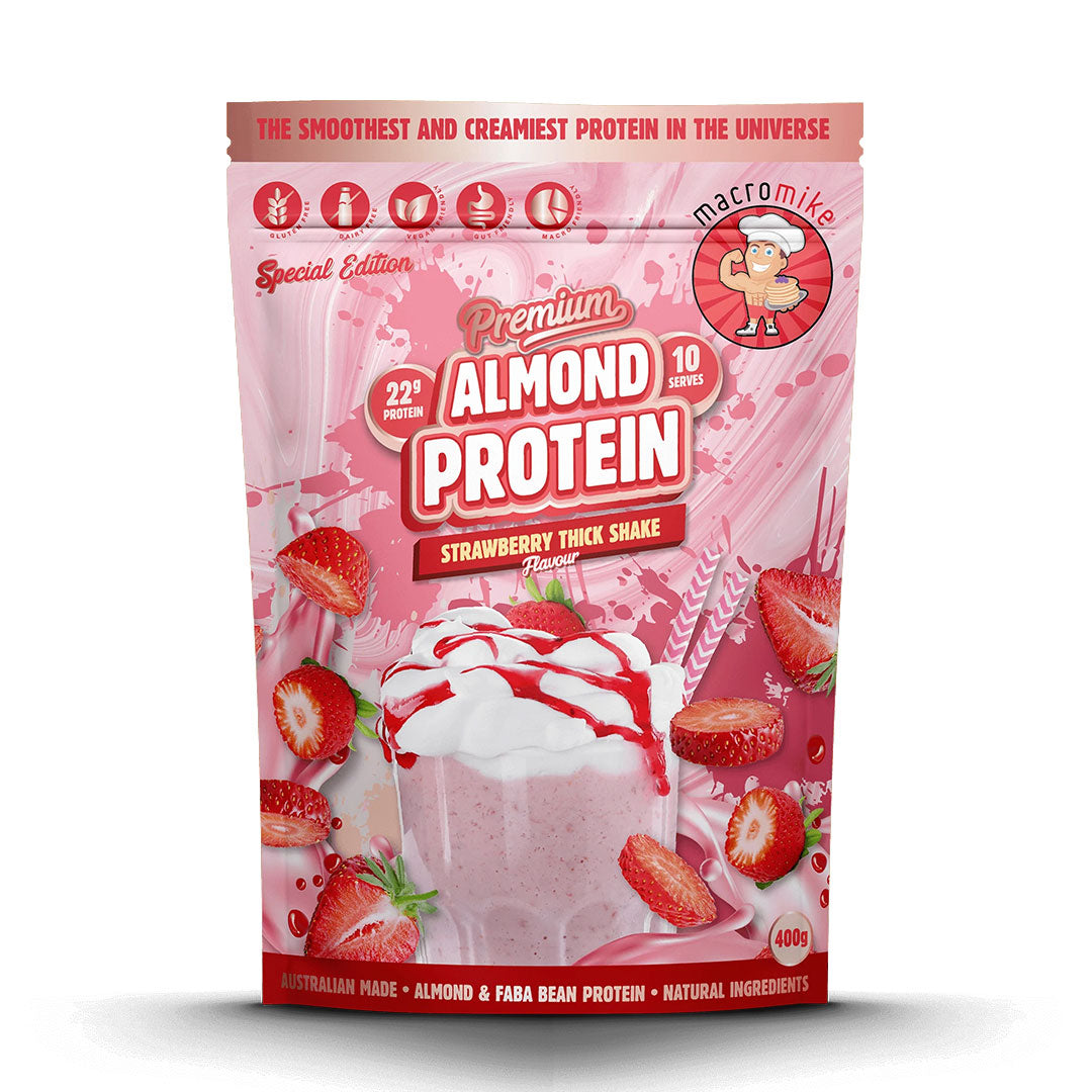Macro Mike Premium Almond Protein - Strawberry Thickshake