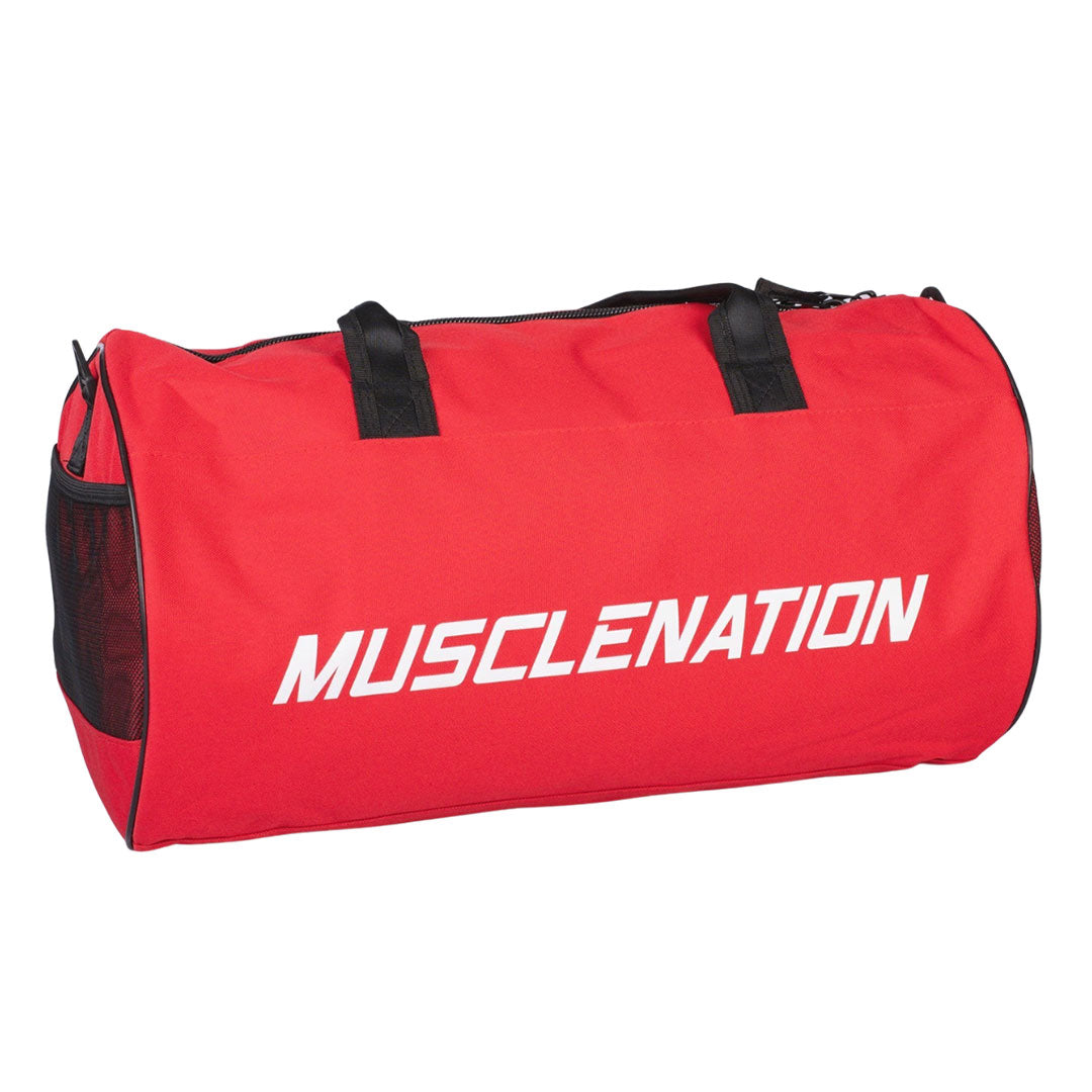 Muscle Nation Premium Round Gym Bag Red
