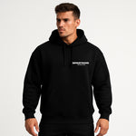 Oversized Hoodie SLC Black White Front