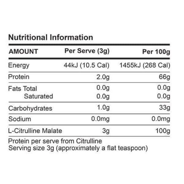 L-Citrulline Malate by ATP Science Nutrition Info