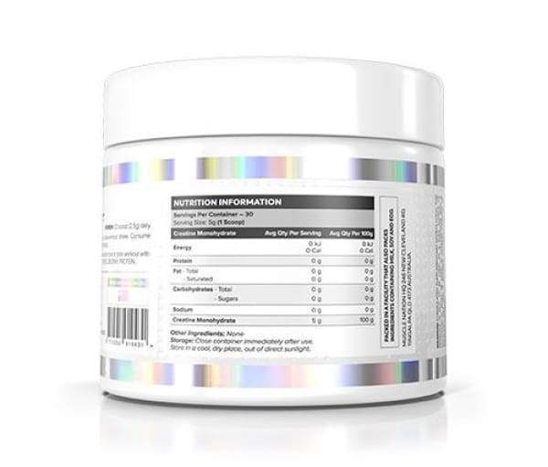 Creatine Monohydrate by Muscle Nation Nutrition Info