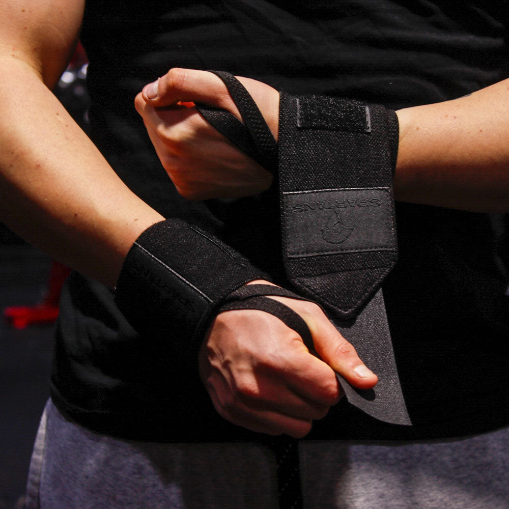 Spartans Elite Wrist Wraps Black on Black