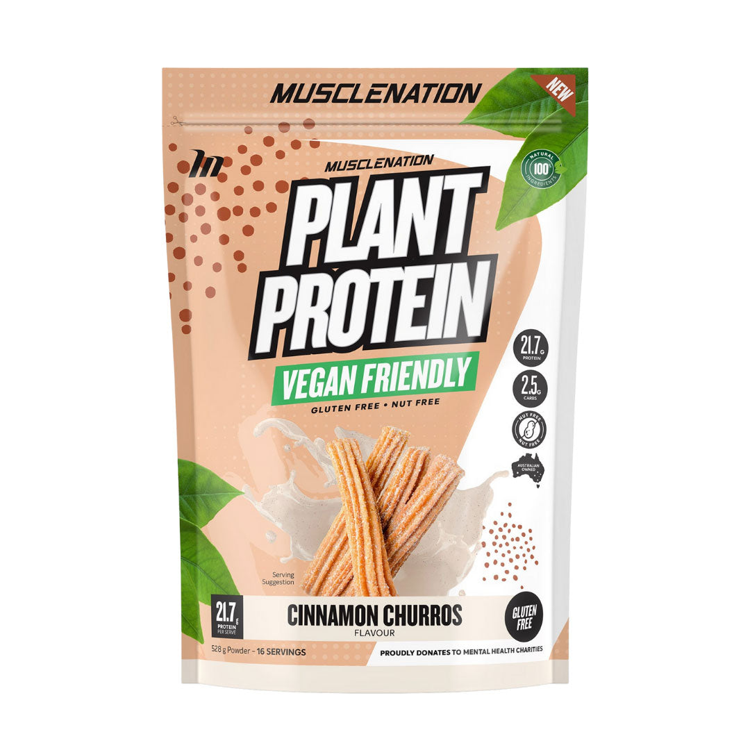 Muscle Nation All Natural Plant Protein Powder 16 Serves / Cinnamon Churros - Vegan