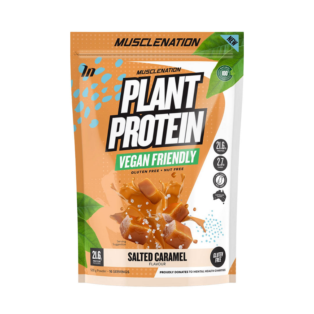 Muscle Nation All Natural Plant Protein Powder 16 Serves / Salted Caramel - Vegan