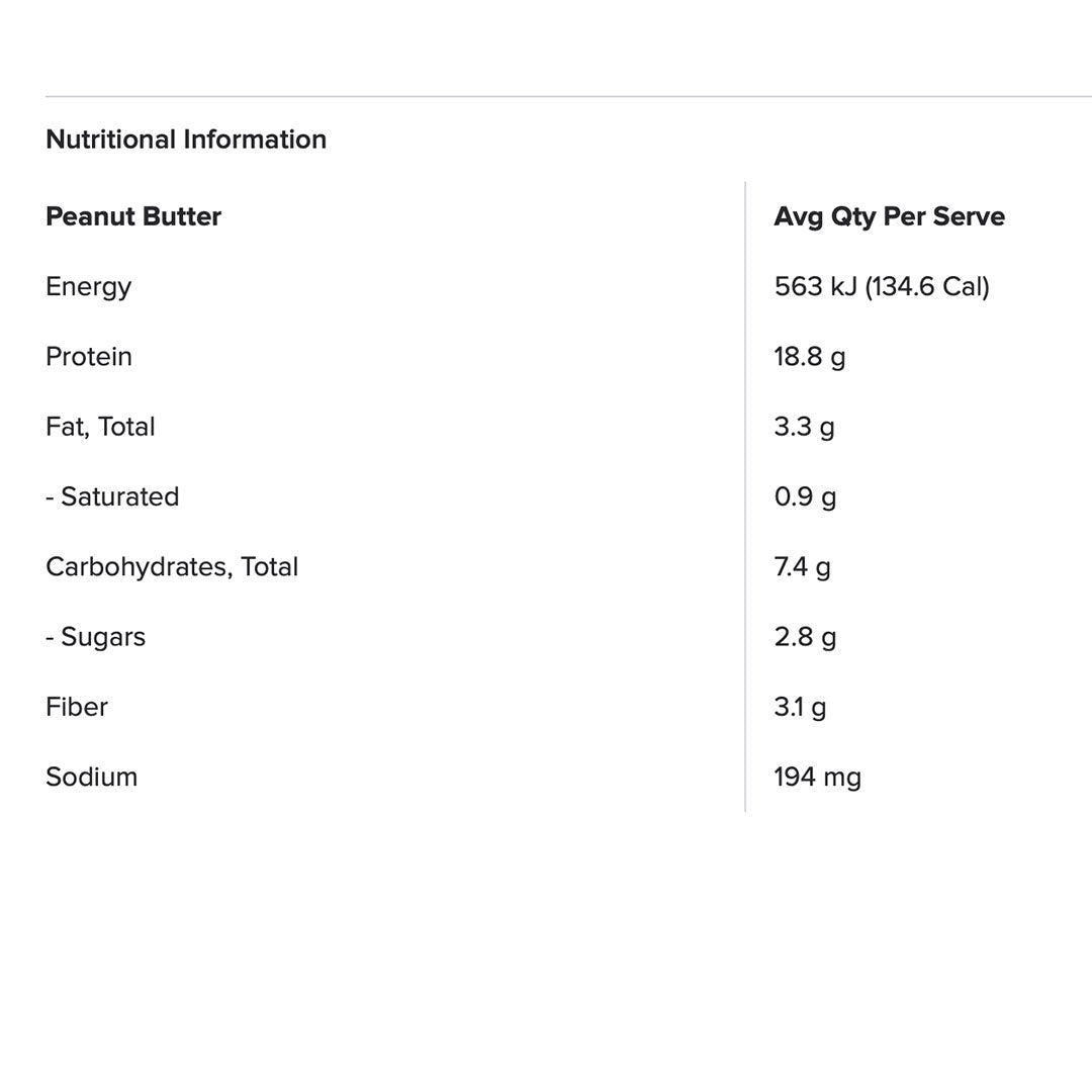 Muscle Nation All Natural Plant Protein Powder Nutrition Info