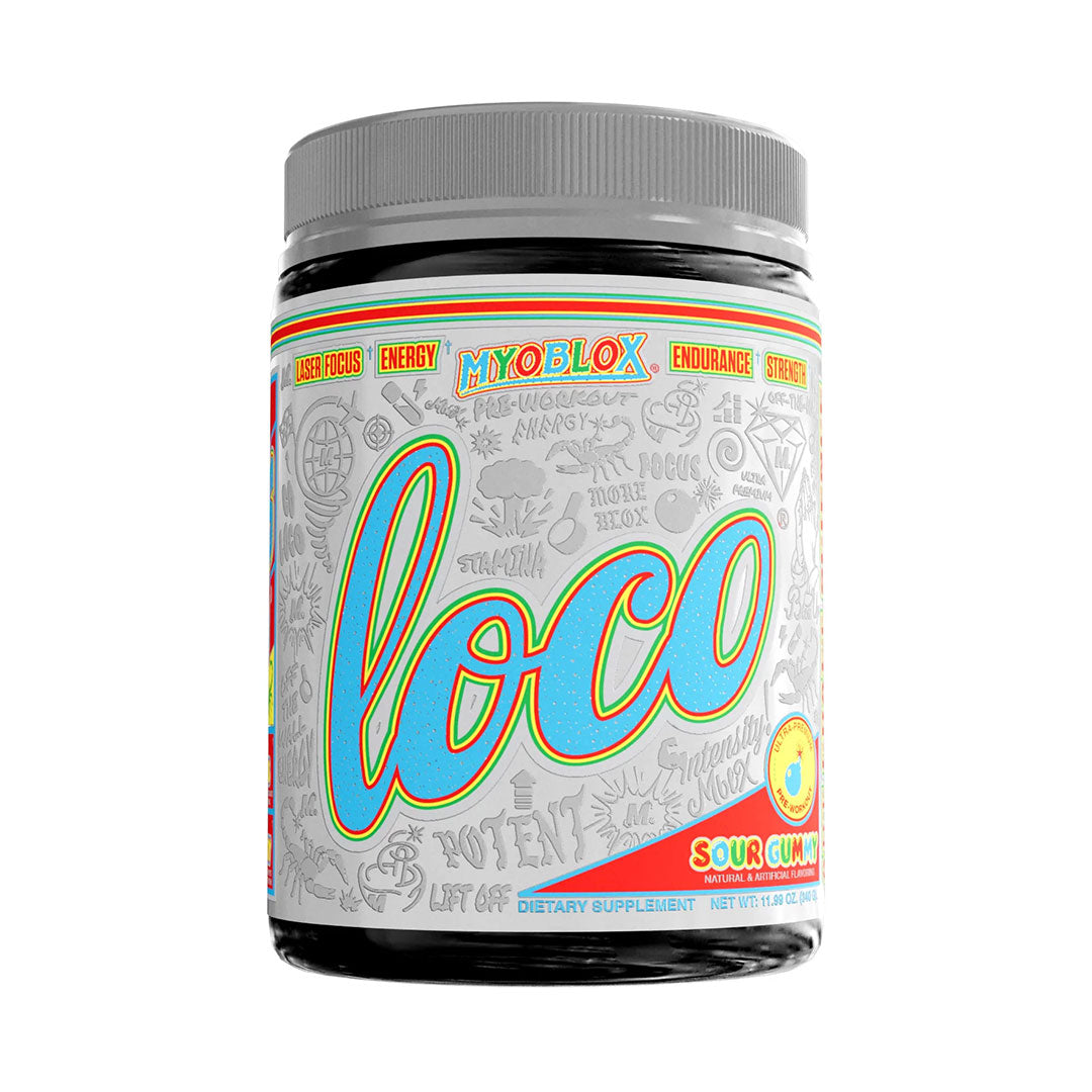 Myoblox Loco Pre Workout 40 Serve Sour Gummy