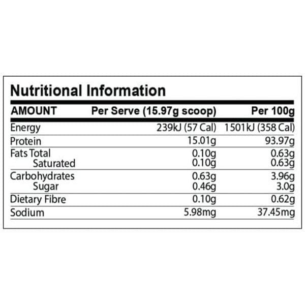 ATP Science Noway Protein Water Nutrition Info