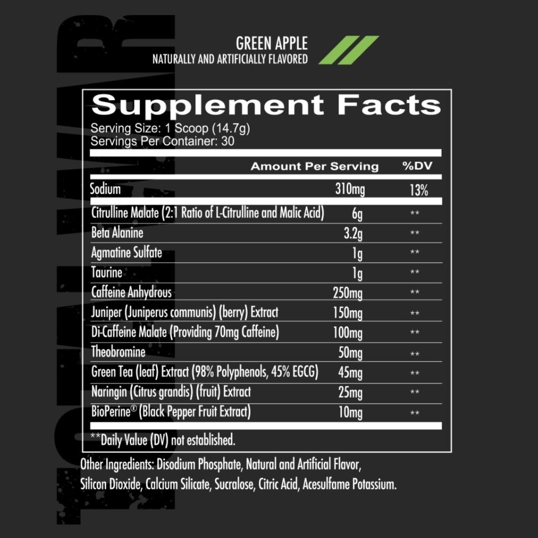 Total War Pre Workout by Redcon1 Nutrition Info